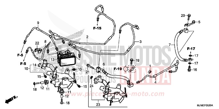 MODULATEUR ABS de VFR800X "Crossrunner" PEARL GLARE WHITE (NHB53) 2015